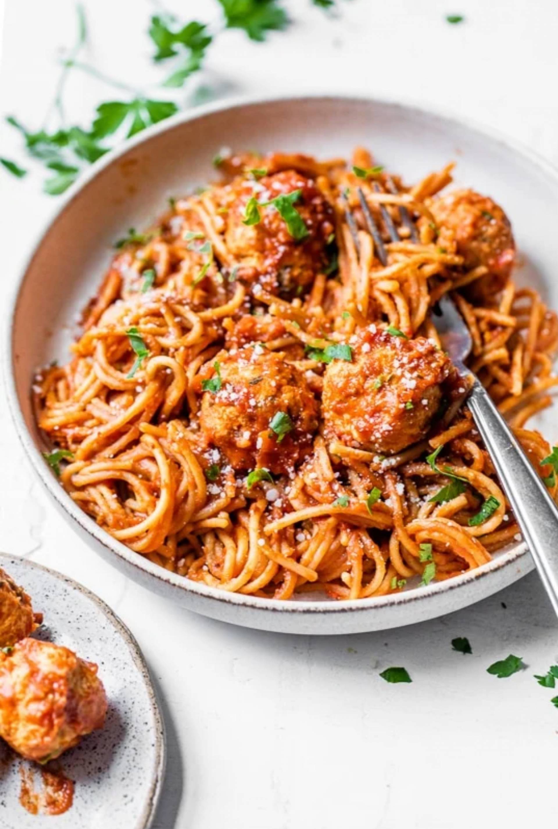 Spaghetti and Turkey Meatballs